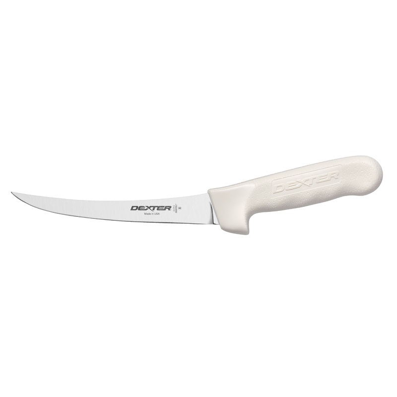 Dexter Sani-Safe Flexible Curved Boning Knife, 6", White