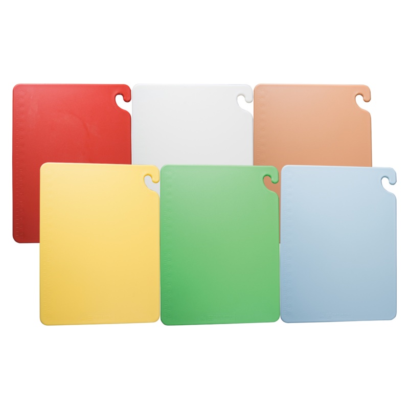 San Jamar Cut-N-Carry 6 Piece Colour Cutting Board Set, 15" x 20" x 1/2"