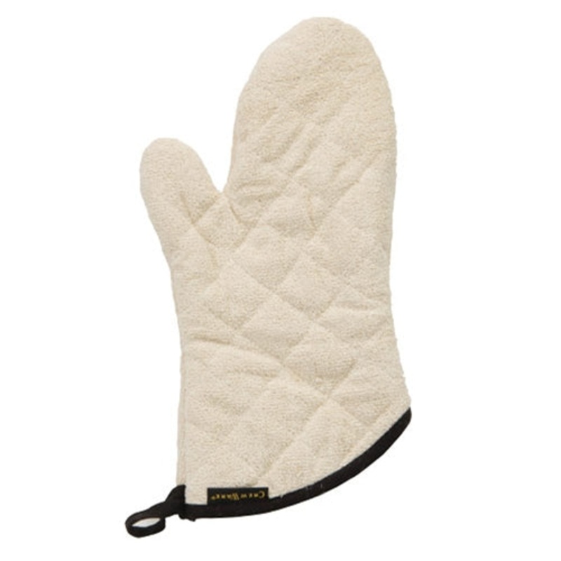 San Jamar Heavy Duty Terry Cloth Oven Mitts, Natural