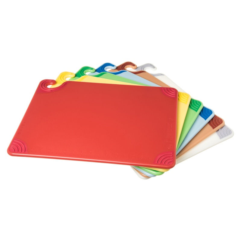 San Jamar Saf-T-Grip 6 Piece Coloured Cutting Board Set, 15" x 20" x 1/2"