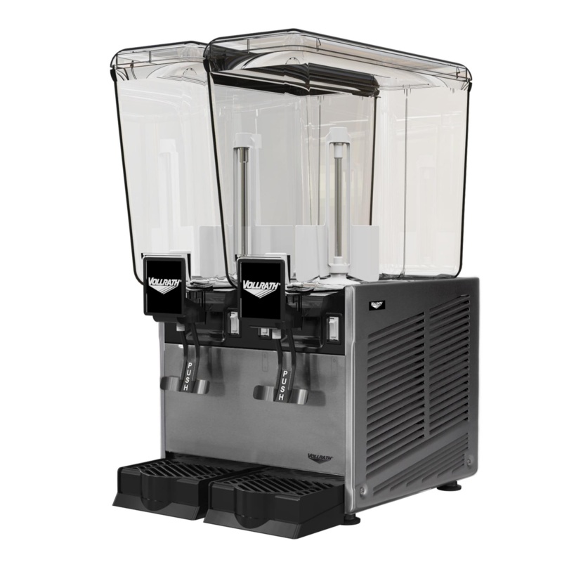 Vollrath VBBE2-37-S Refrigerated Double Beverage Dispenser, 2 x 5.28 Gal Bowls