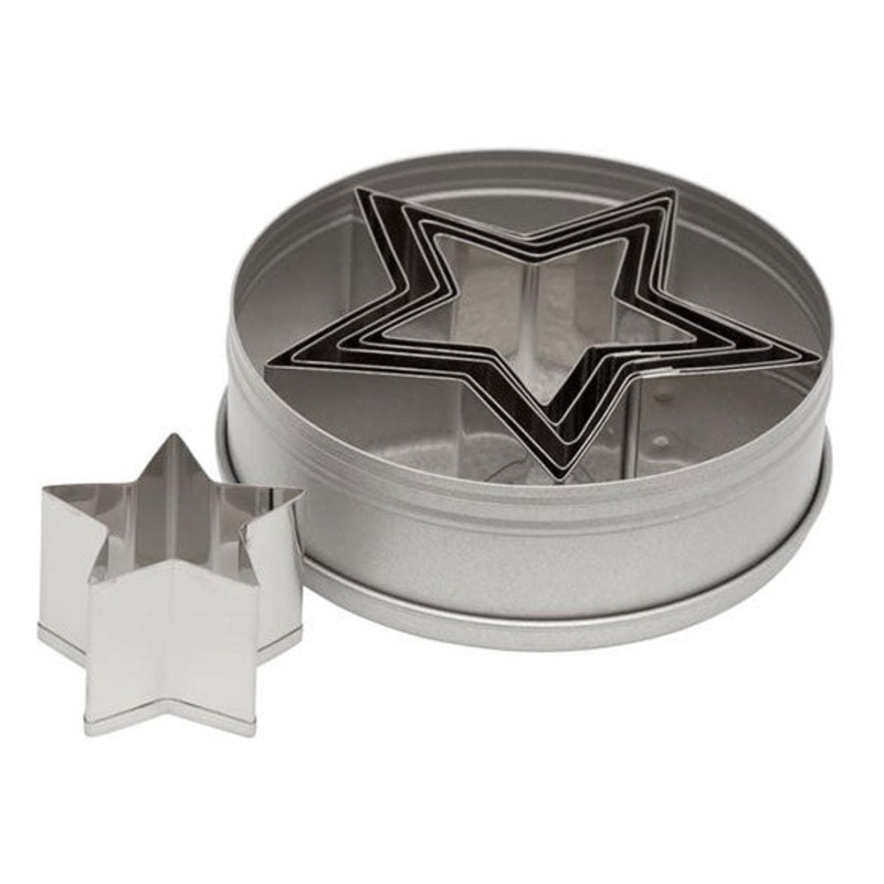 Ateco 5 Piece Plain Star Cutter Set, Stainless Steel, FINAL SALE