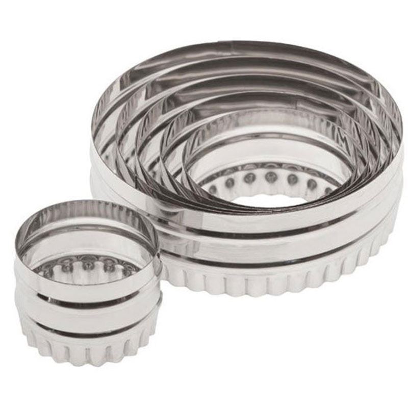 Ateco 6 Piece Double Sided Round Cutter Set, Stainless Steel