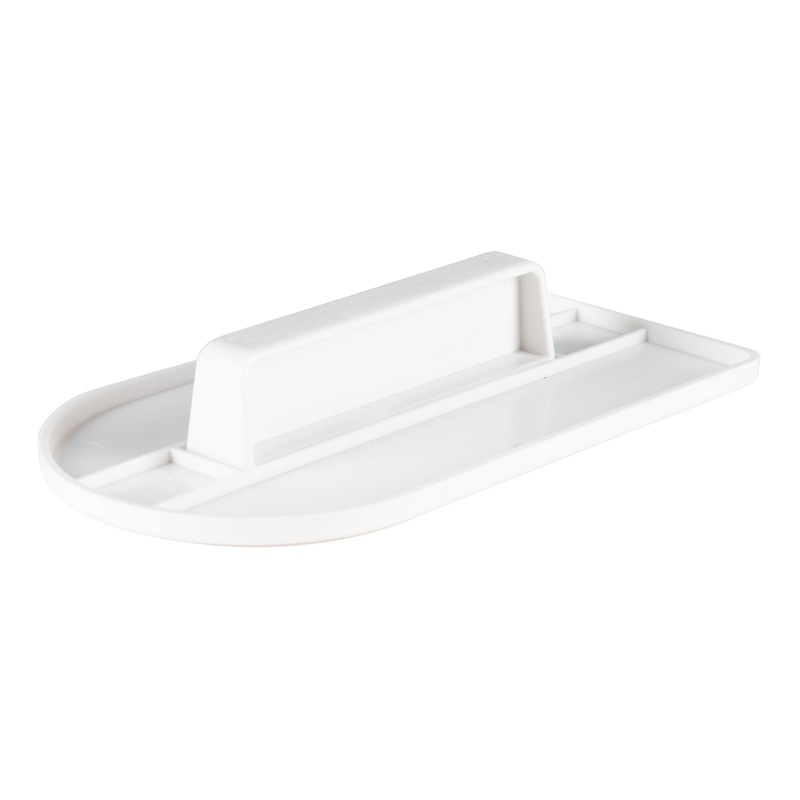 Ateco Fondant Smoother, Rounded Front, White Plastic