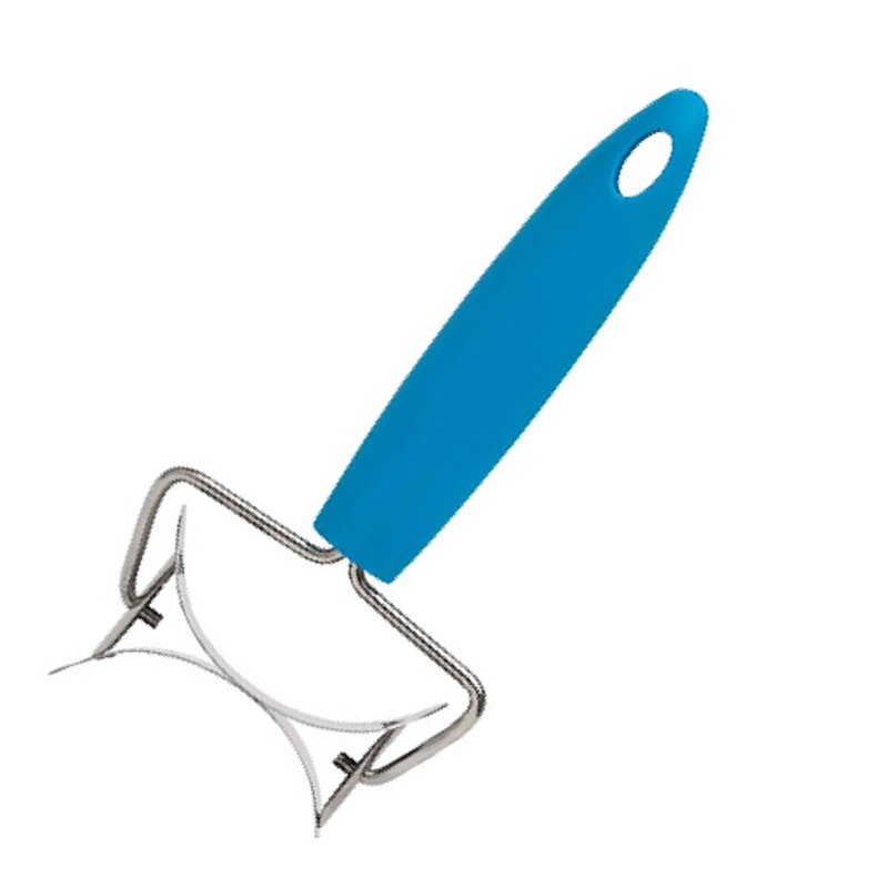 Ateco Rolling Circle Cutter, 2.5" Diameter, Stainless Steel/Blue Silicone