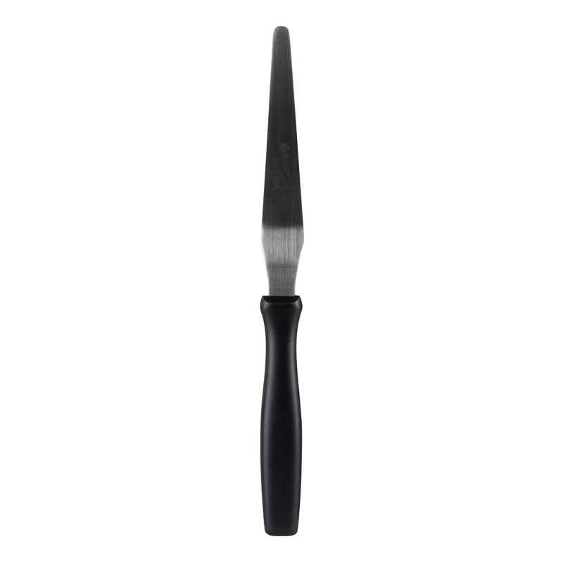 Ateco Tapered Offset Spatula, 4.75" Blade, Black Plastic Handle