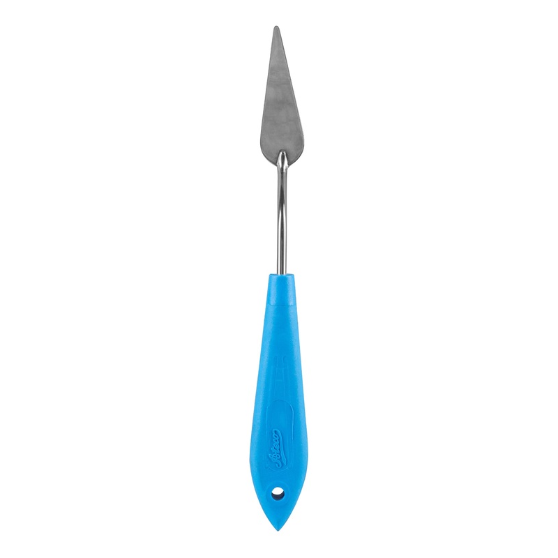 Ateco Teadrop Shape Offset Spatula, 2.5" Blade, Blue Plastic Handle, FINAL SALE