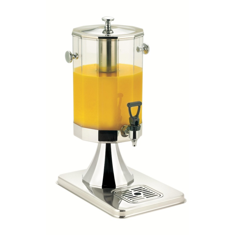 Browne Beverage Dispenser, 7 Qt, Polycarbonate/Stainless Steel