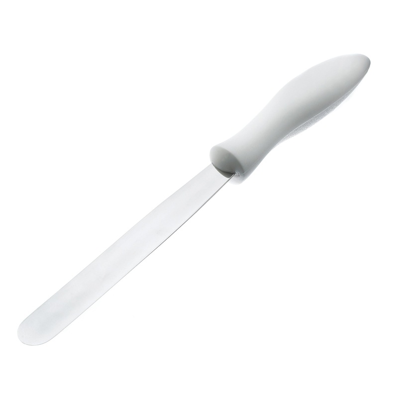 Browne Innovatools Straight Spatula, White Handle