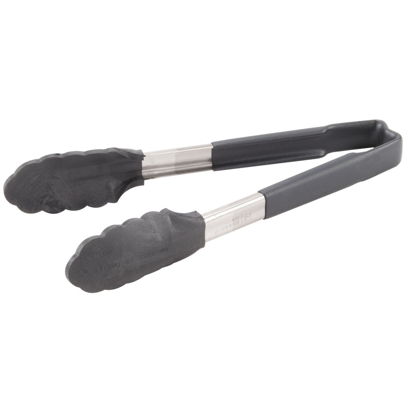 Vollrath High Temp Kool-Touch Nylon End One-Piece Tongs, Black