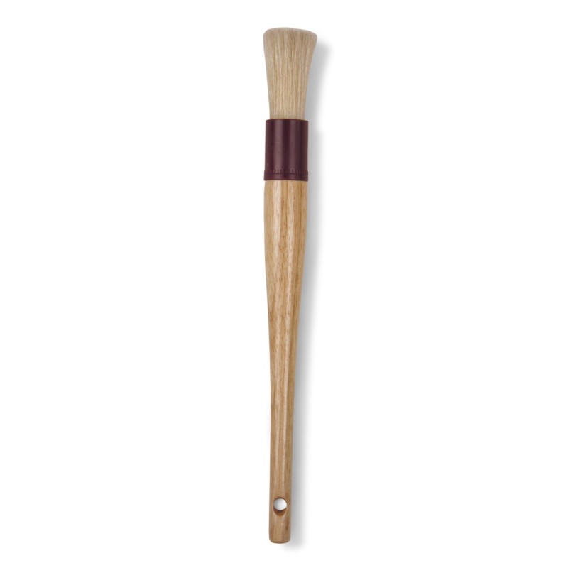 Vollrath Round Pastry Brush, 1", Natural Boar Bristles, Wood Handle, FINAL SALE