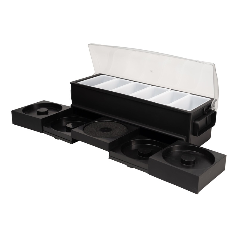 Browne All-In-One Bar Caddy, 6 Compartments and Rimmer Station