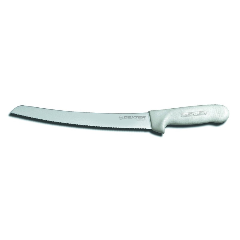 Dexter Sani-Safe Bread Knife, Scalloped, 10", White