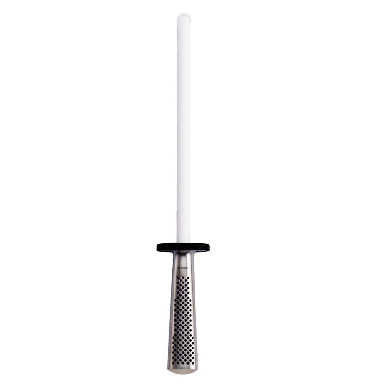 Global Classic Ceramic Knife Sharpening Rod, 9.5", Textured Handle