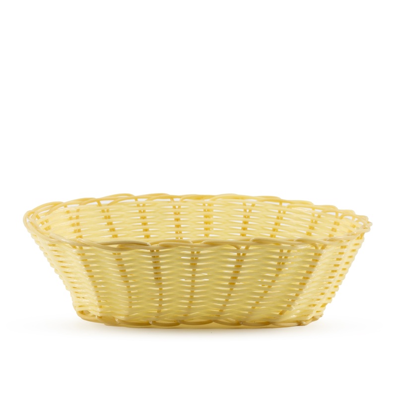 Rabco Oval Bread Basket, 9.5" x 6.25" x 2.75", Plastic Rattan