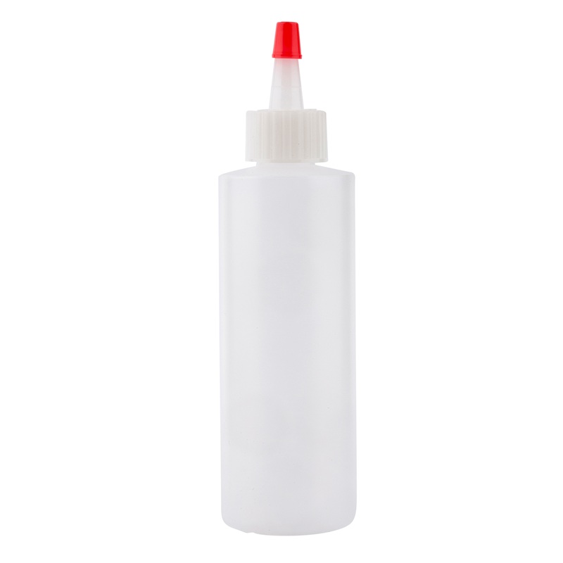 TableCraft Squeeze Bottle, 4 oz, Clear with Red Cap