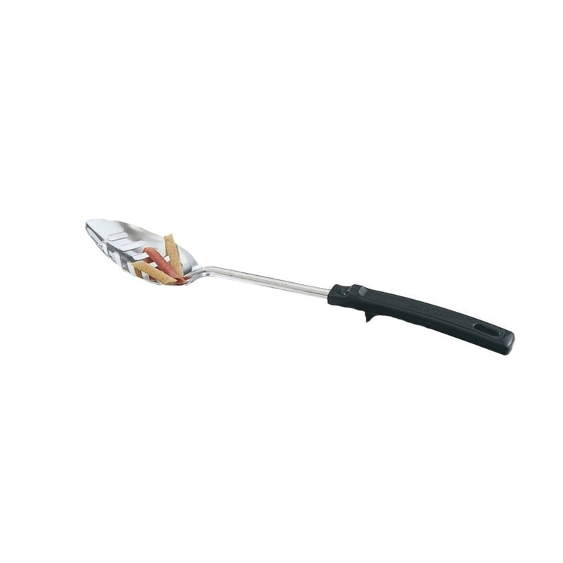 Vollrath Grip N Serve Slotted Basting Spoon, Stainless Steel/Black Handle