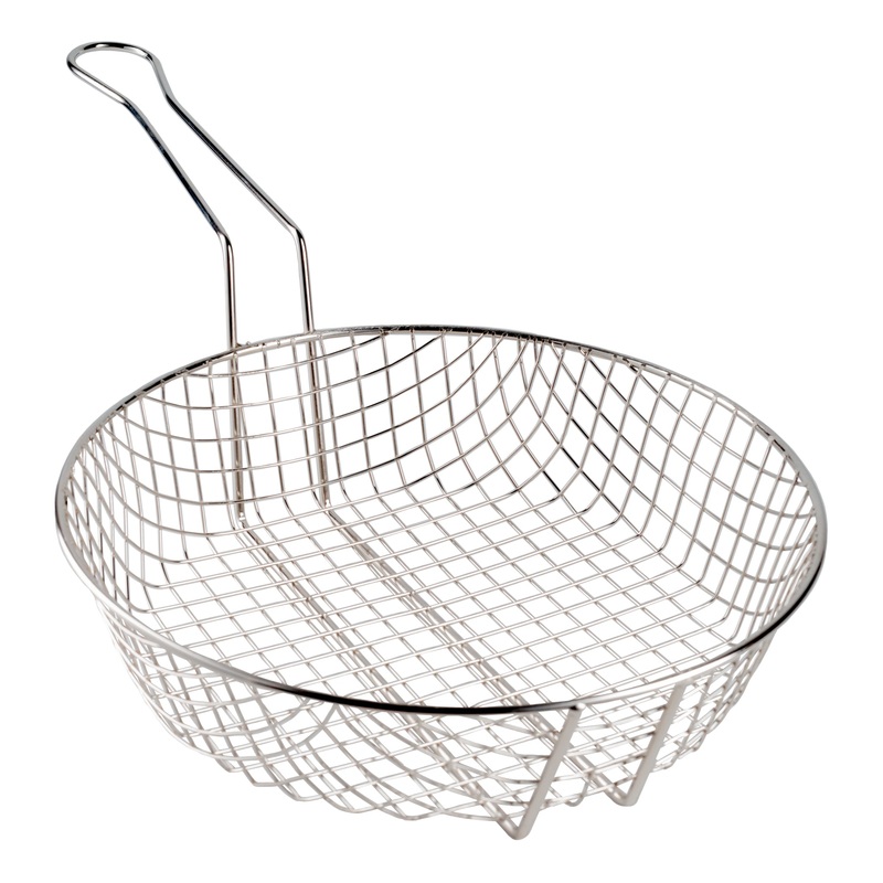 American Metalcraft Coarse Mesh Culinary Basket, 12" x 3", Tinned Steel