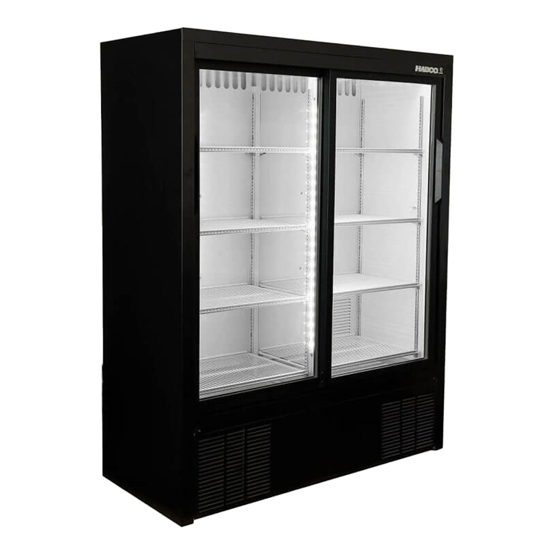 Habco ESM14SL60HC Impulse Cold Space Merchandiser Refrigerator, Double Glass Slide Doors, 47" x 60" Tall, 115V