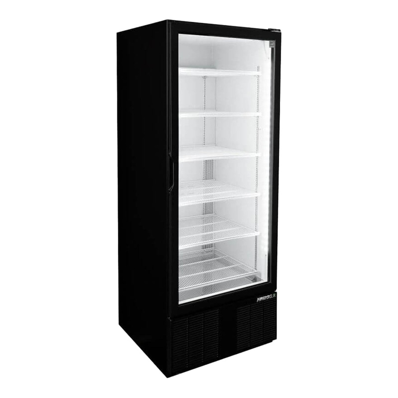 Habco ESM28HCTD Cold Space Merchandiser Refrigerator, Single Glass Swing Tall Door, 30", Black/White, 115V