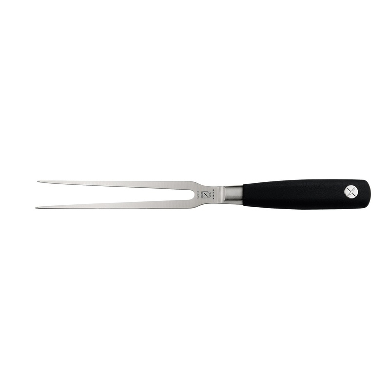 Mercer Genesis Straight Carving Fork, Black Handle