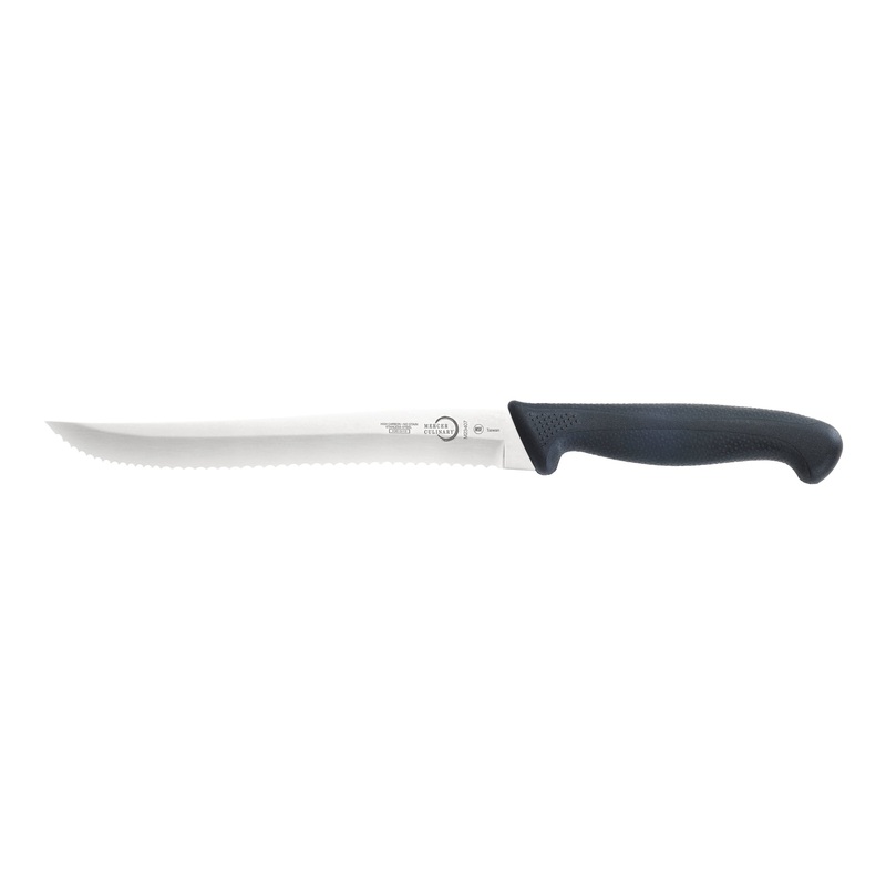 Mercer Millenia Utility Knife, Wavy Edge, 7", Black