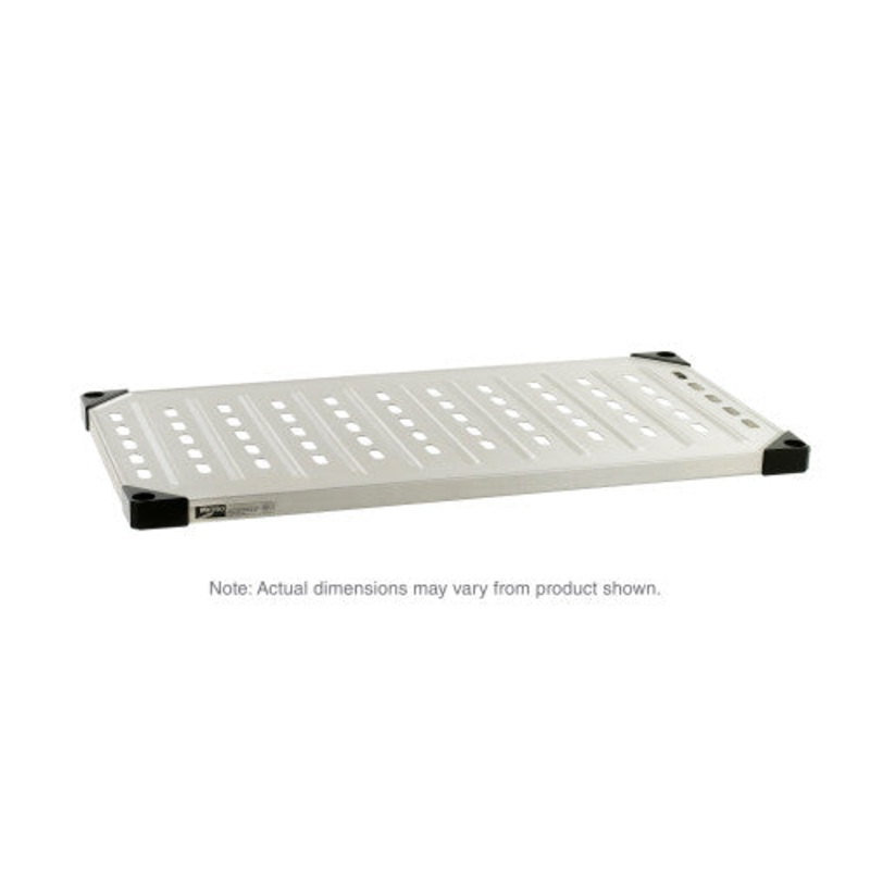 Metro Super Erecta Louvered/Embossed Solid Shelf, 21" x 60", Stainless Steel, FINAL SALE