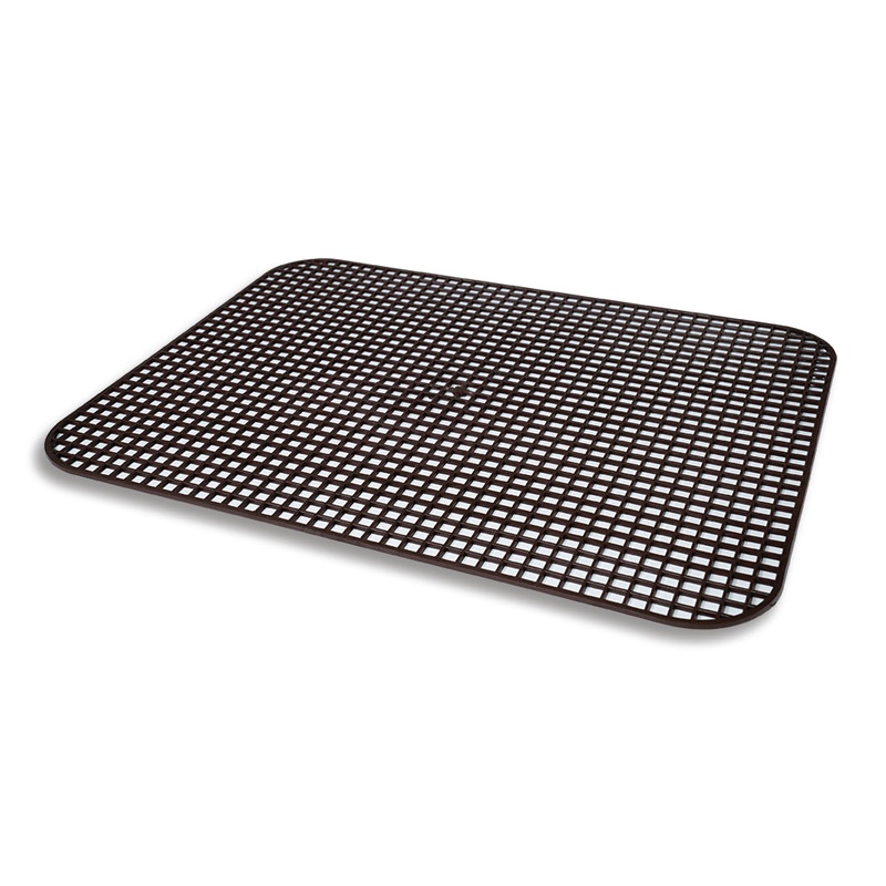 Vollrath Rectangular Antiskid Mat for Serving Trays, 12.5" X 16", Brown