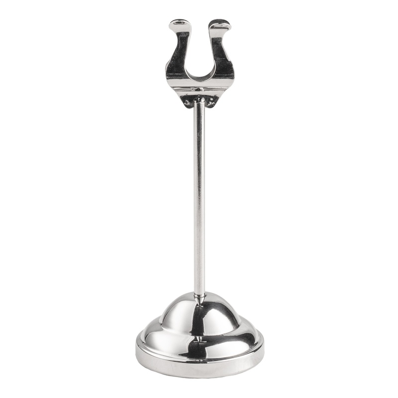 American Metalcraft Harp-Style Weighted Card Holder, Stainless Steel
