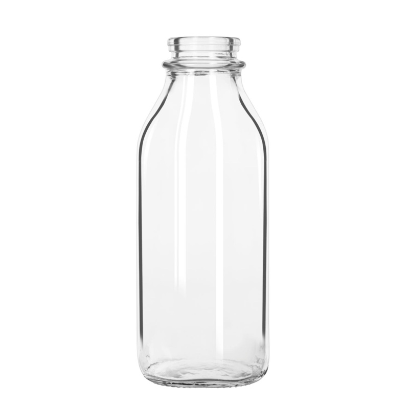 Libbey Glass Milk Bottle, 33.5 oz (24-pack)