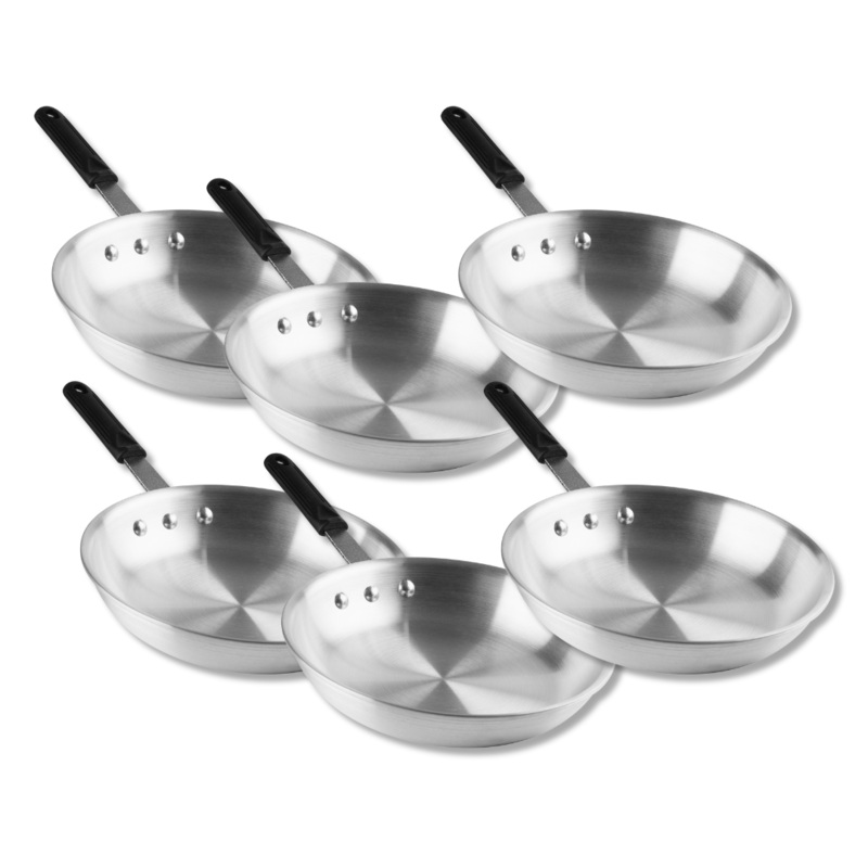 SignatureWares Frying Pan, Aluminum, Natural Finish, 10" (6-pack)