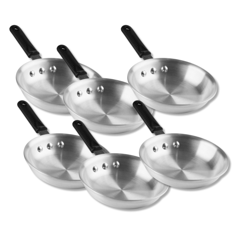 Signaturewares Frying Pan, Aluminum, Natural Finish, 7" (6-pack)