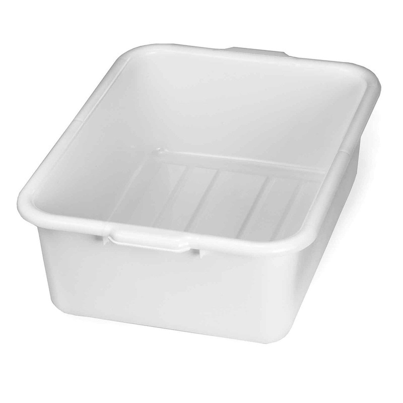 TableCraft Bus Bin, 21.5" x 15.75" x 7", White