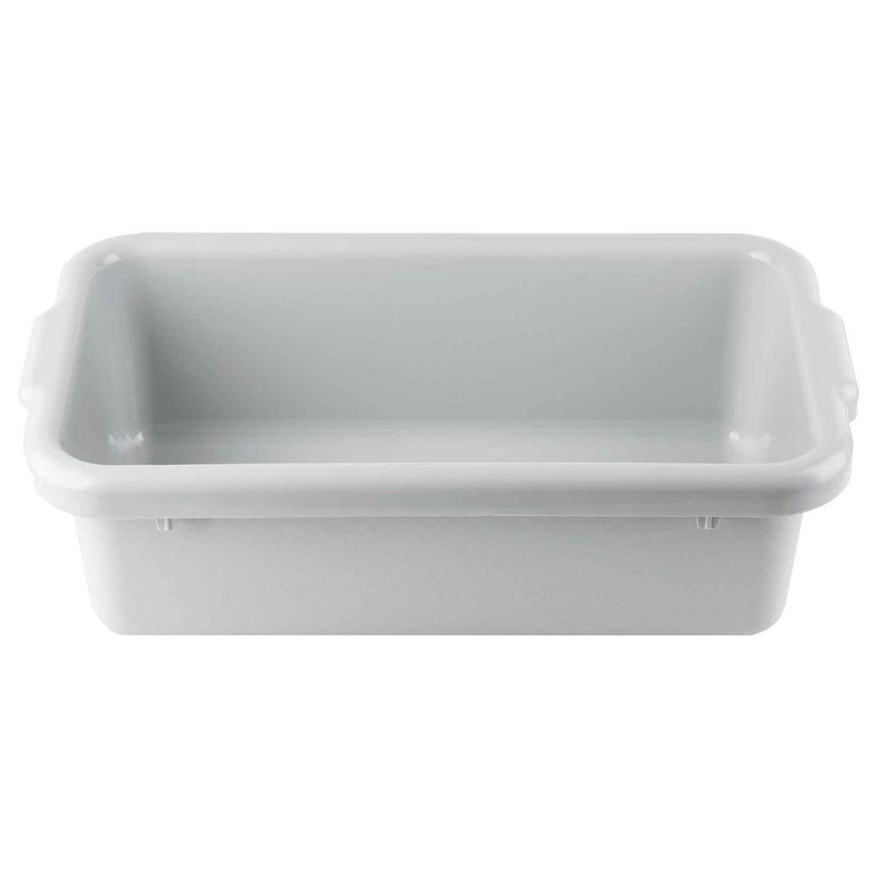 TableCraft Heavy Duty Bus Bin, 20.75" x 12" x 6", Grey