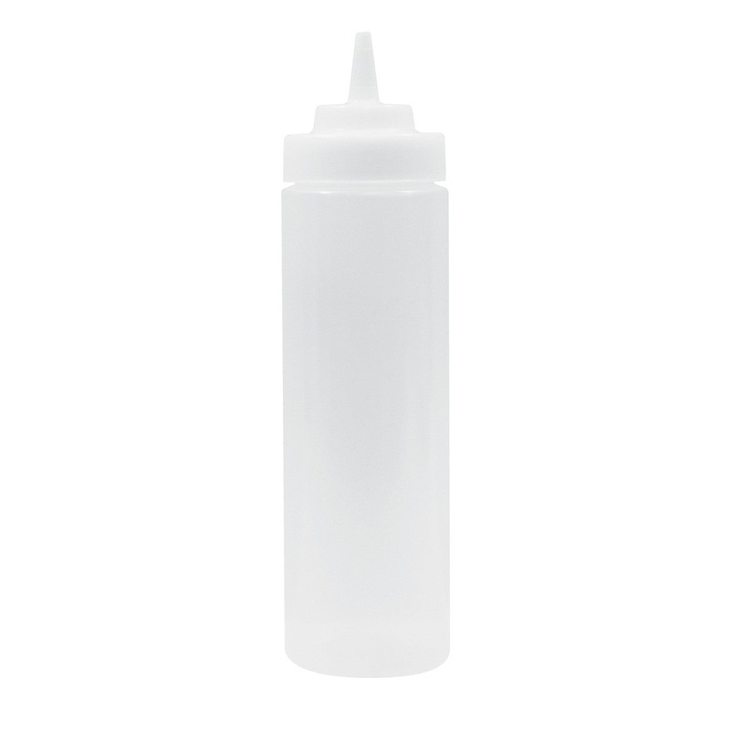 TableCraft WideMouth Squeeze Bottle, 24 oz, 4.2mm Tip Opening, Clear