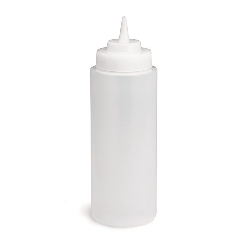 TableCraft WideMouth Squeeze Bottle, 32 oz, 2.8mm Tip Opening, Clear