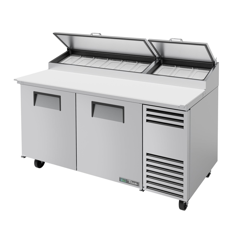 True TPP-AT-67-HC 67"Solid Double Door Alternate Top Pizza Prep Table