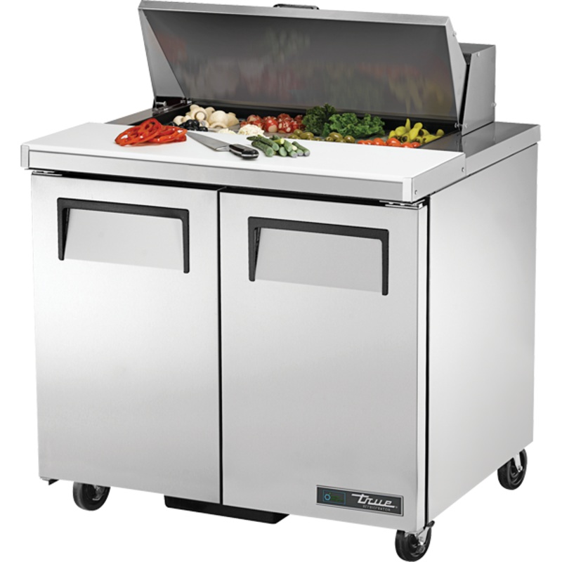 True TSSU-36-08-HC Double Door Sandwich/Salad Food Prep Table Refrigerator, 8 Pan, 36"