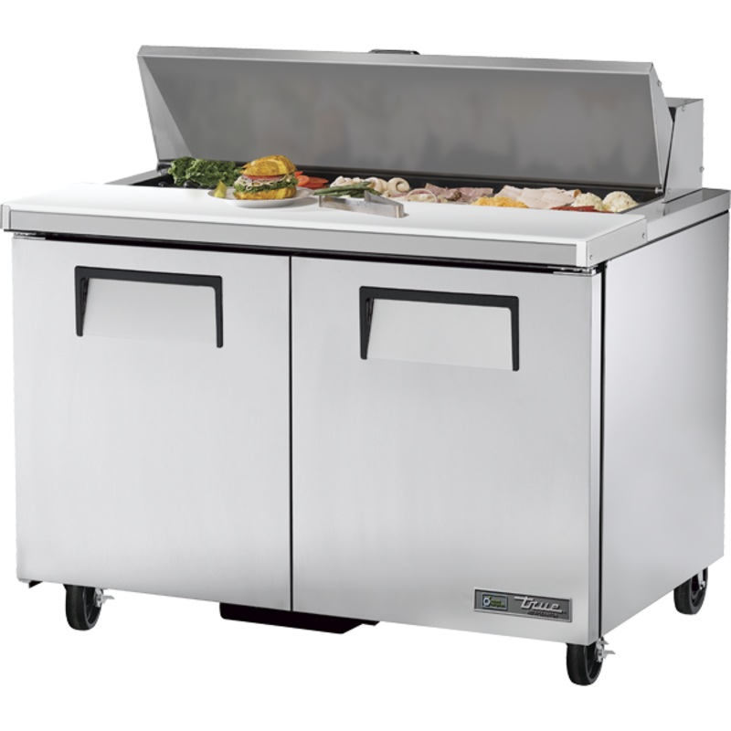 True TSSU-48-12-HC Double Door Sandwich/Salad Food Prep Table Refrigerator, 12 Pan, 48"