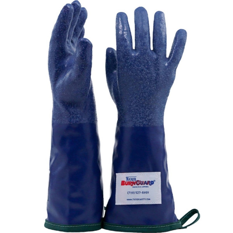 Tucker Safety SteamGlove Utility Glove, 14", Nitrile/Blue (1 pair)
