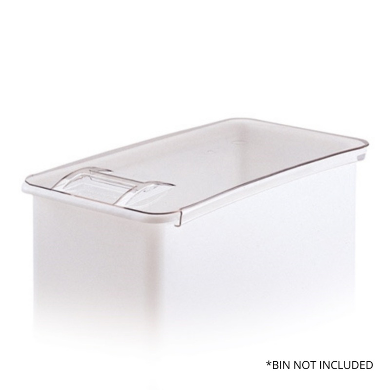 Cambro Ingredient Bin Flat Lid, 27 Gal, Clear