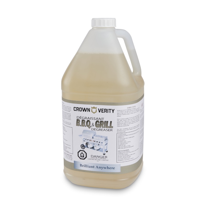 Crown Verity CV-BBQEZ4 EZ-Clean BBQ and Grill Degreaser Cleaner, 4 L