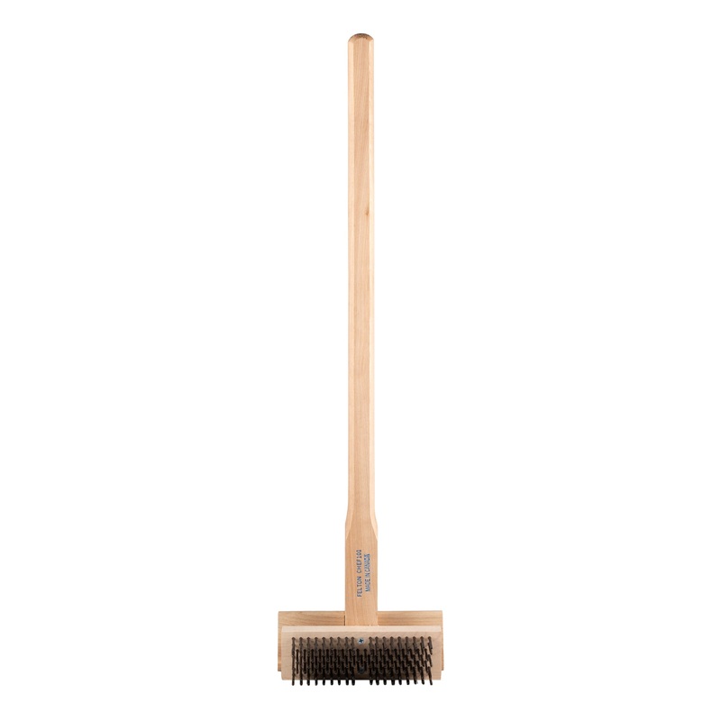 Felton Brushes Double Sided Grill Brush, 30", Wood/Wire