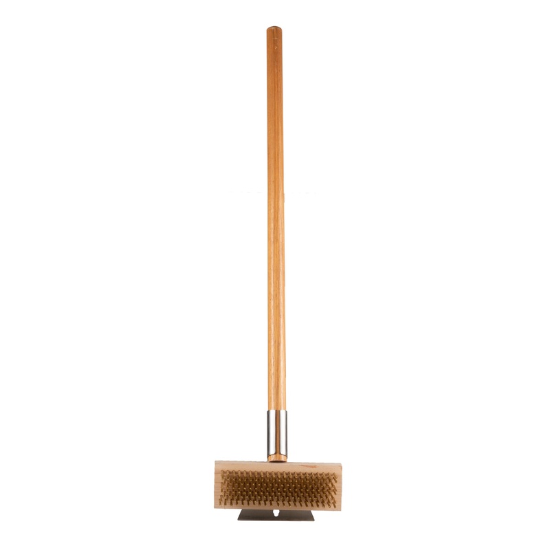 Felton Brushes Heavy Duty Oven / Grill Brush, 27", Wood/Brass Wires