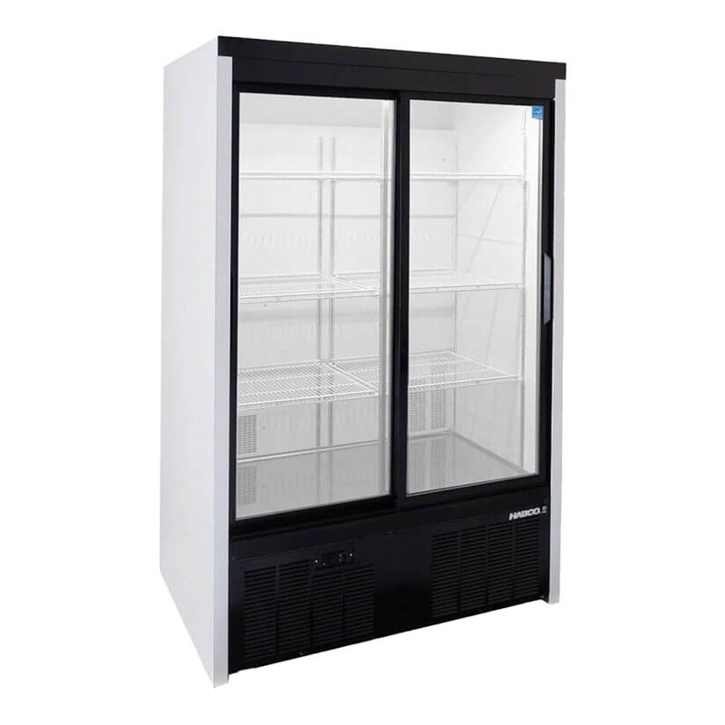 Habco SE40eHC Double Glass Sliding Door Display Refrigerator, 48"