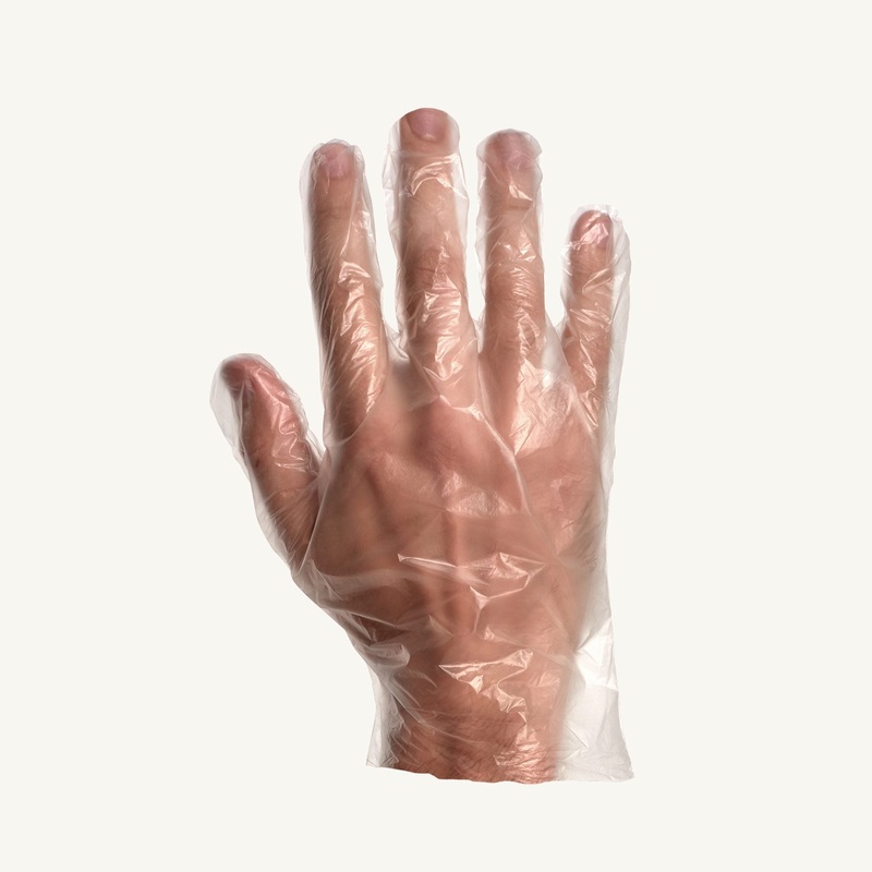 Superior Glove KeepKleen Disposable Gloves, Clear Poly (500-pack)