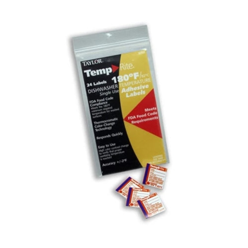 Taylor TempRite Dishwasher Test Strips, 180F (25-pack)
