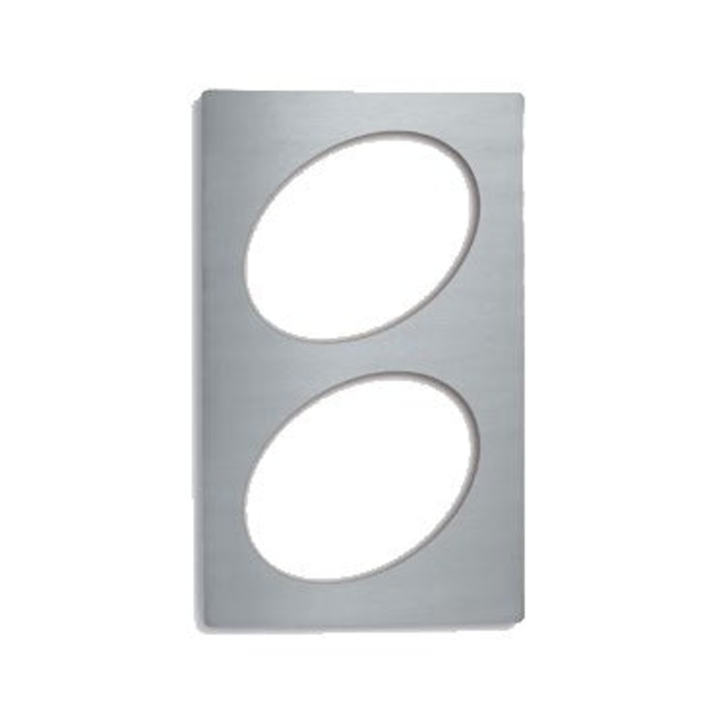 Vollrath Miramar Full Size Adapter Plate w 2 Oval 10" Cutouts, Stainless Steel