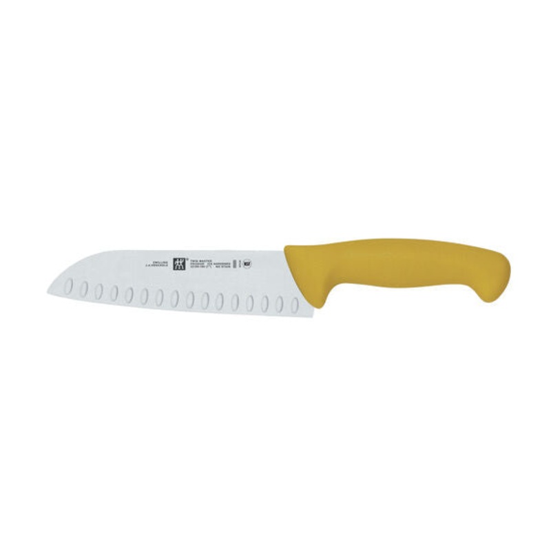 Zwilling TWIN Master Santoku Knife, Granton Edge, 7", Yellow