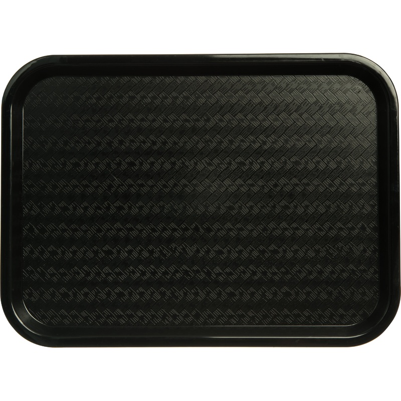 Carlisle Cafe Fast Food Cafeteria Tray, 12" x 16", Black